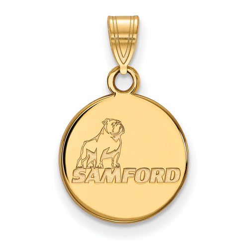SS w/GP Samford University Small Pendant