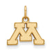 14ky University of Minnesota XS Letter M Pendant