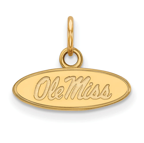 10ky University  of Mississippi XS Oval Ole Miss Pendant