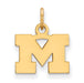 SS w/GP University of Michigan XS Letter M Pendant