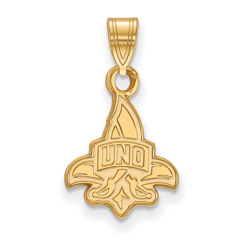 SS w/GP University of New Orleans Small Pendant