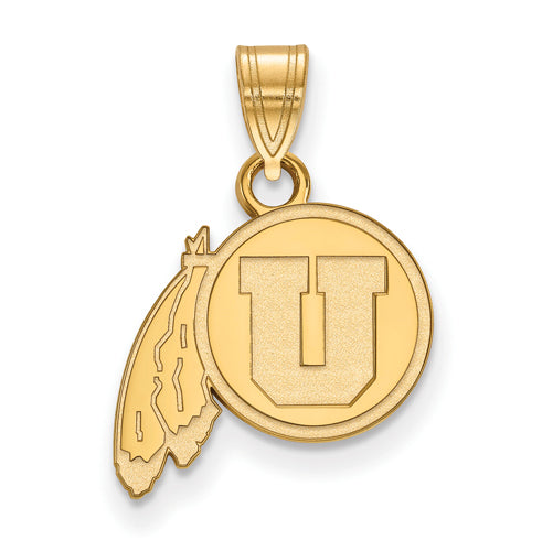 SS w/GP University of Utah Small Pendant