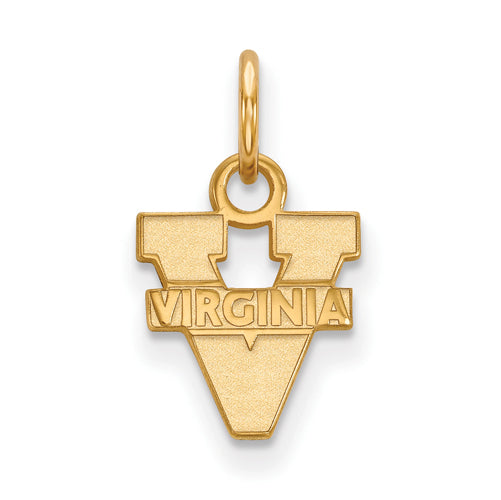 10ky University of Virginia XS Text Logo Pendant