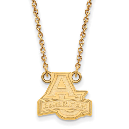 SS GP American University Small Pendant w/ Necklace
