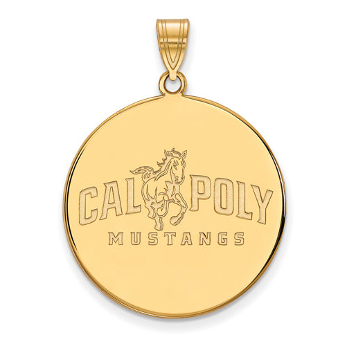 SS w/GP California Polytechnic State U XL Disc Pendant