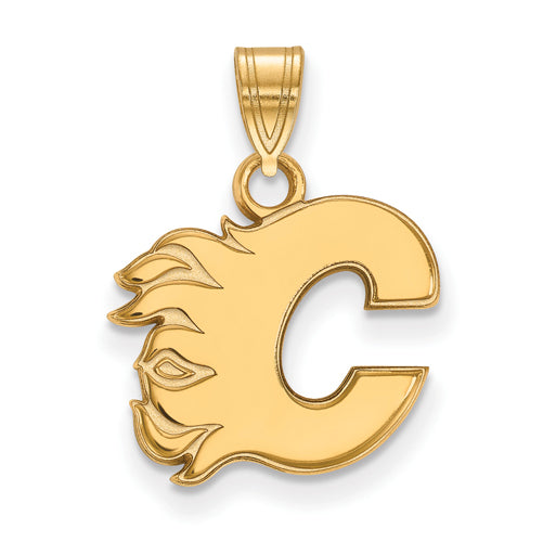 SS w/GP NHL Calgary Flames Small Pendant