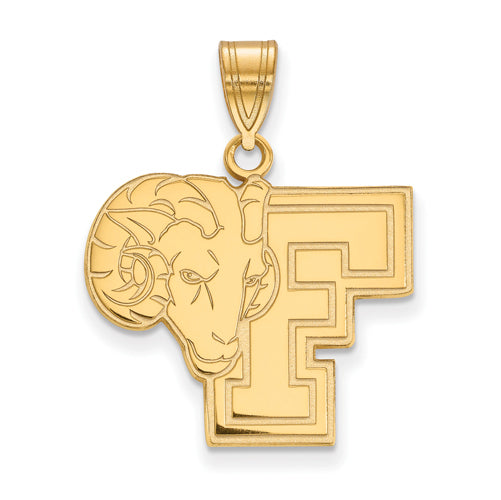 14ky Fordham University Large Rams Pendant