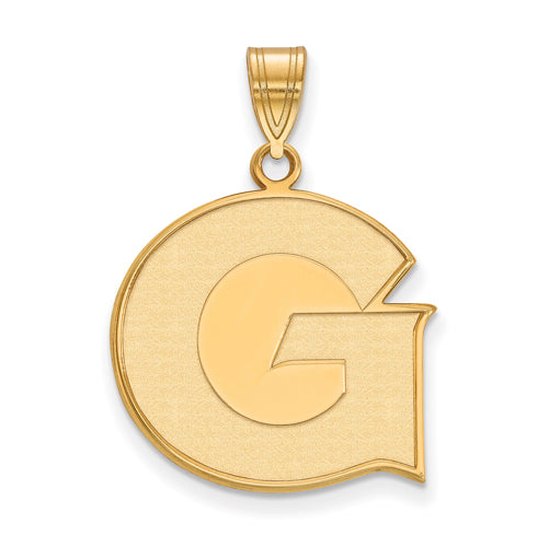 SS w/GP Georgetown University Large Pendant