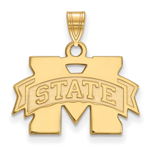 14ky Mississippi State University Small M w/ STATE Pendant