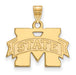 14ky Mississippi State University Small M w/ STATE Pendant