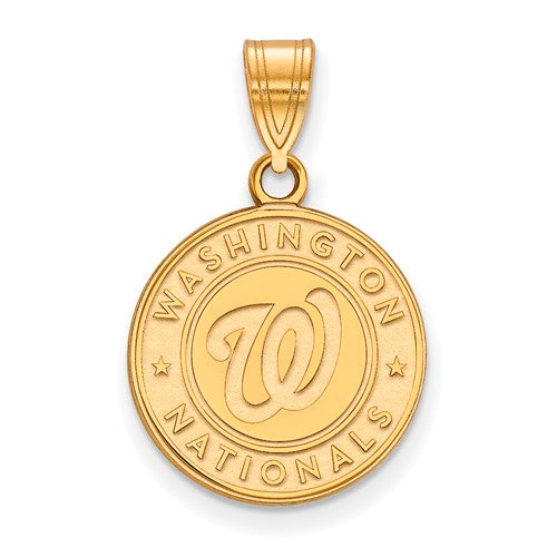 14ky MLB  Washington Nationals Medium Logo Pendant