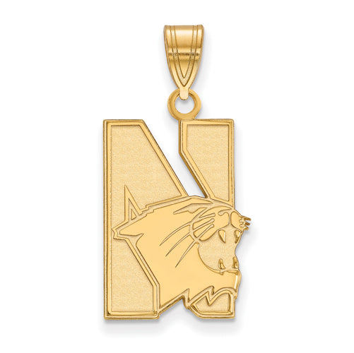 SS w/GP Northwestern University Large Pendant