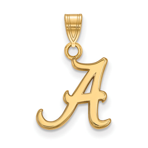 SS w/GP University of Alabama Small A Pendant