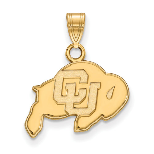 10ky University of Colorado Small Buffalo Pendant
