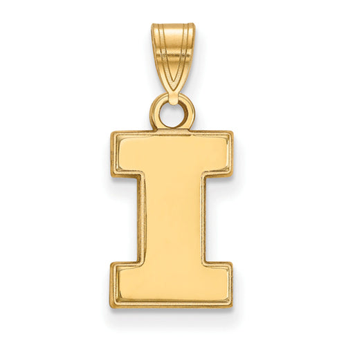 10ky University of Illinois Small I Pendant