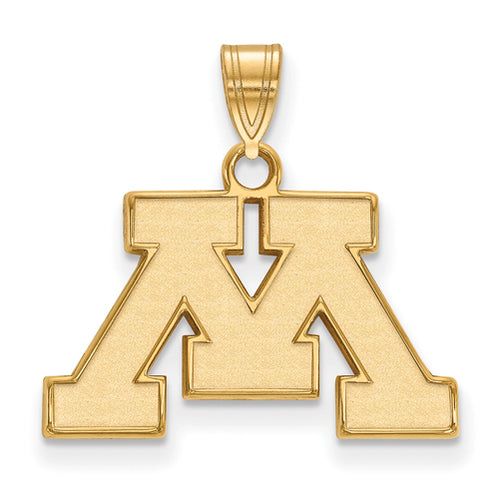 SS w/GP University of Minnesota Small Letter M Pendant