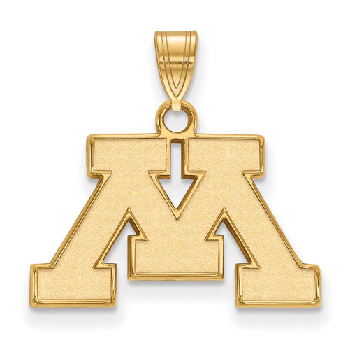 14ky University of Minnesota Small Letter M Pendant