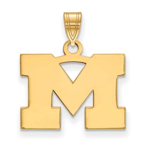 14ky University of Michigan Small Letter M Pendant