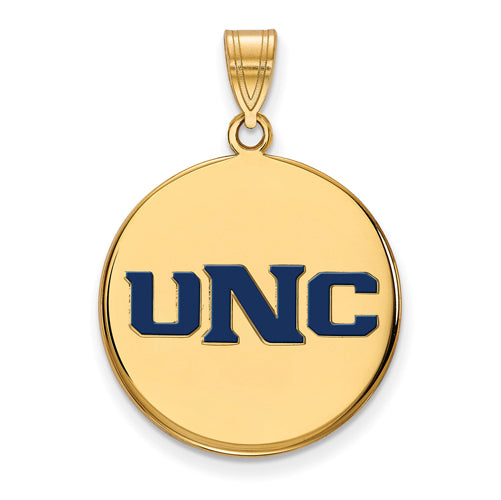 SS w/GP U of Northern Colorado Large Enamel Disc Pendant