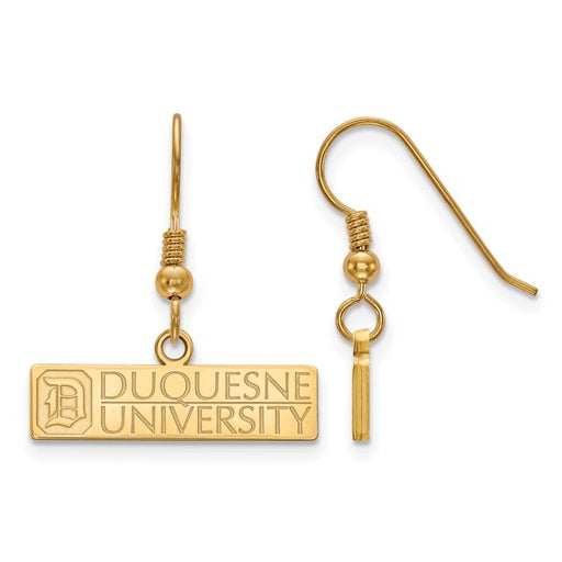 Sterling Silver w/GP LogoArt Duquesne University Small Dangle Earrings