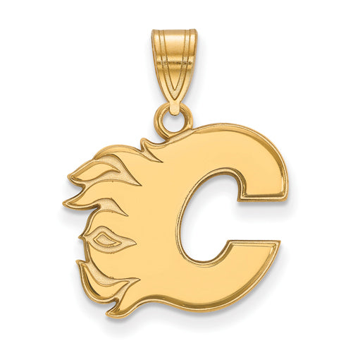 SS w/GP NHL Calgary Flames Medium Pendant