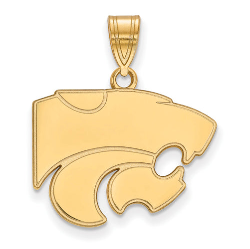 SS w/GP Kansas State University Medium Wildcat Pendant