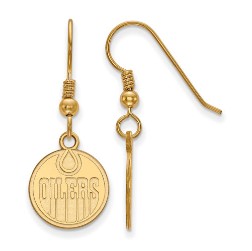 SS w/GP NHL Edmonton Oilers Small Dangle Earrings