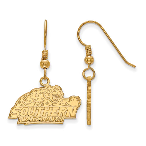 SS w/GP Southern University Small Dangle Earrings