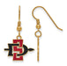 SS w/GP San Diego State Univ Small Dangle Earrings