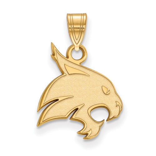 14ky Texas State University Medium Bobcat Pendant