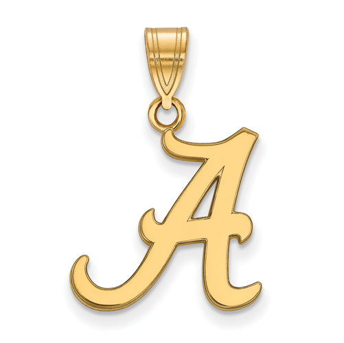 SS w/GP University of Alabama Medium A Pendant