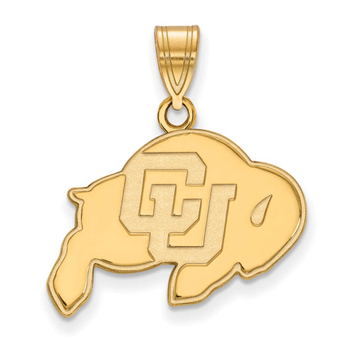 SS w/GP University of Colorado Medium Buffalo Pendant