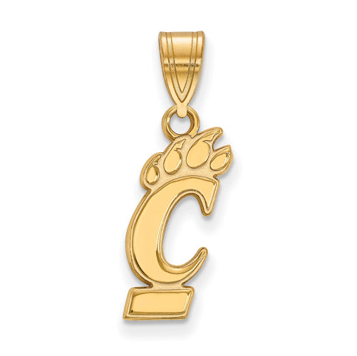 SS w/GP University of Cincinnati Medium Bearcats Logo Pendant