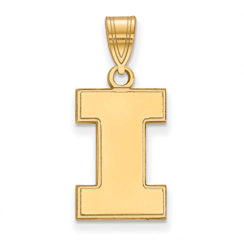 SS w/GP University of Illinois Medium I Pendant