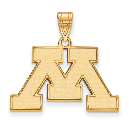 14ky University of Minnesota Medium Letter M Pendant