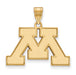 10ky University of Minnesota Medium Letter M Pendant