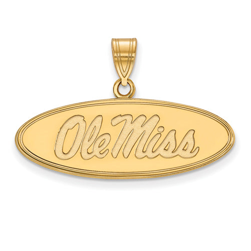 14ky University  of Mississippi Medium Oval Ole Miss Pendant