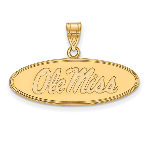 SS w/GP University  of Mississippi Medium Oval Ole Miss Pendant