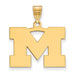 SS w/GP University of Michigan Medium Pendant