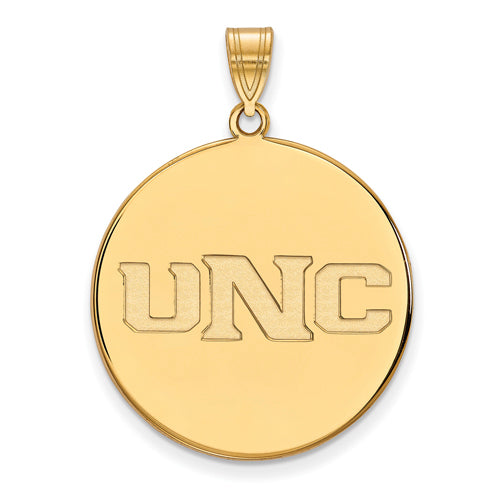 Sterling Silver w/GP University of Northern Colorado XL Disc Pendant