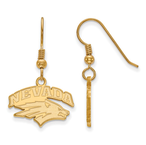 SS w/GP University of Nevada Small Dangle Wolf Pack Earrings