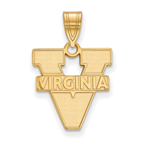SS w/GP University of Virginia Medium Text Logo Pendant