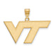 14ky Virginia Tech Medium VT Logo Pendant