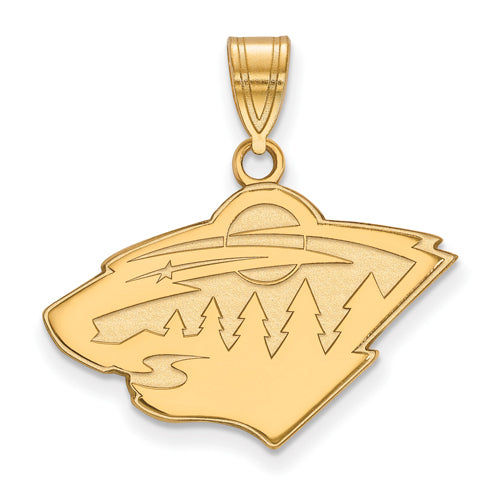 SS w/GP NHL Minnesota Wild Medium Pendant