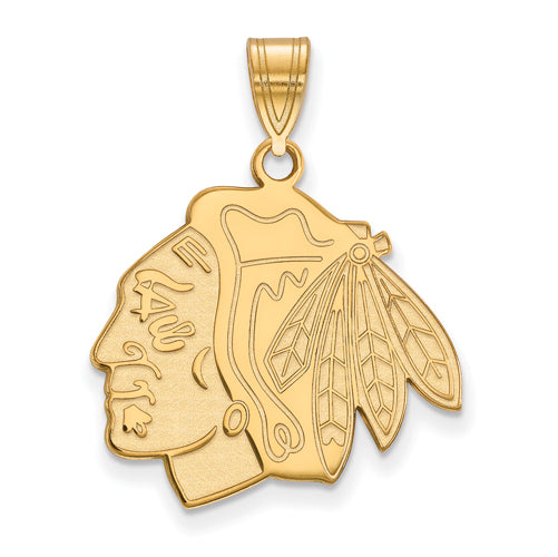 SS w/GP NHL Chicago Blackhawks Large Logo Pendant