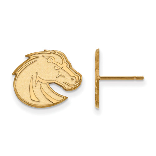 10ky Boise State University Small Post Bronco Earrings