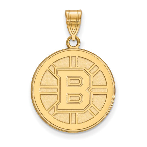 10ky NHL Boston Bruins Large Logo Pendant