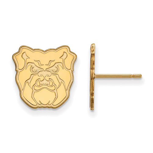 SS w/GP Butler University Small Bulldog Post Earrings