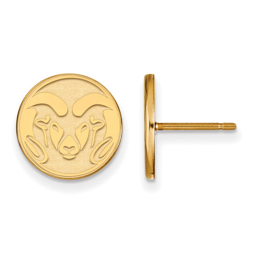 SS w/GP Colorado State University Small Post Earrings