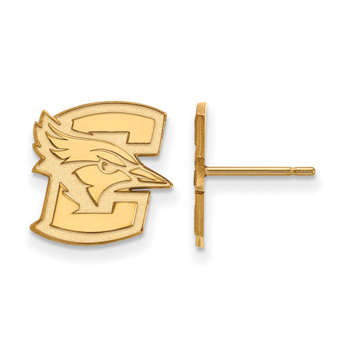 SS w/GP Creighton University Small Post Bluejay Earrings